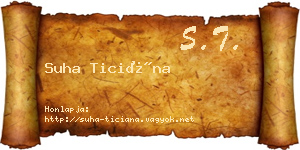 Suha Ticiána névjegykártya